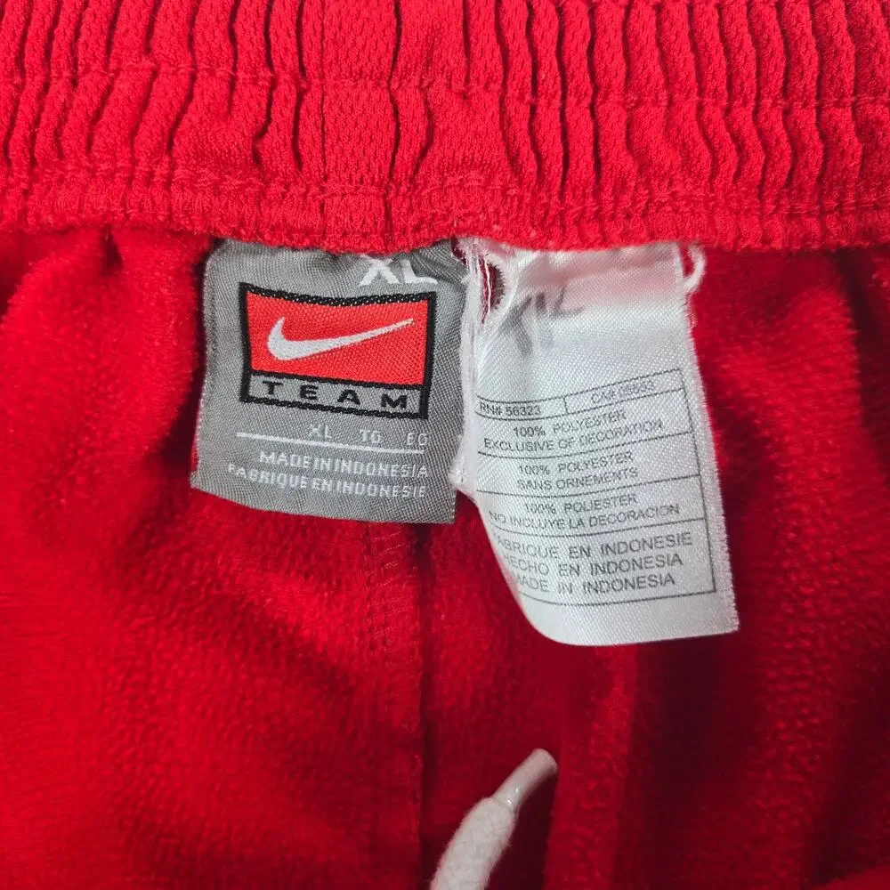 Vintage Y2K‎ Nike Team Red Warm Up Rip Off Button Snap Pants Men's Size XL